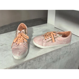 Women's Size 10 Sneakers, Pink Snakeskin Pazzle Faux Leather